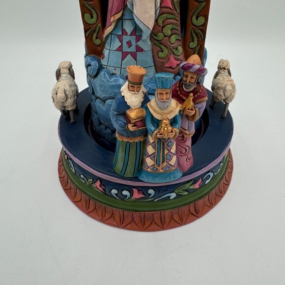 Jim Shore Manual Revolving Nativity 11" Heartwood 2016 Messiah Savior King - Picture 5 of 8